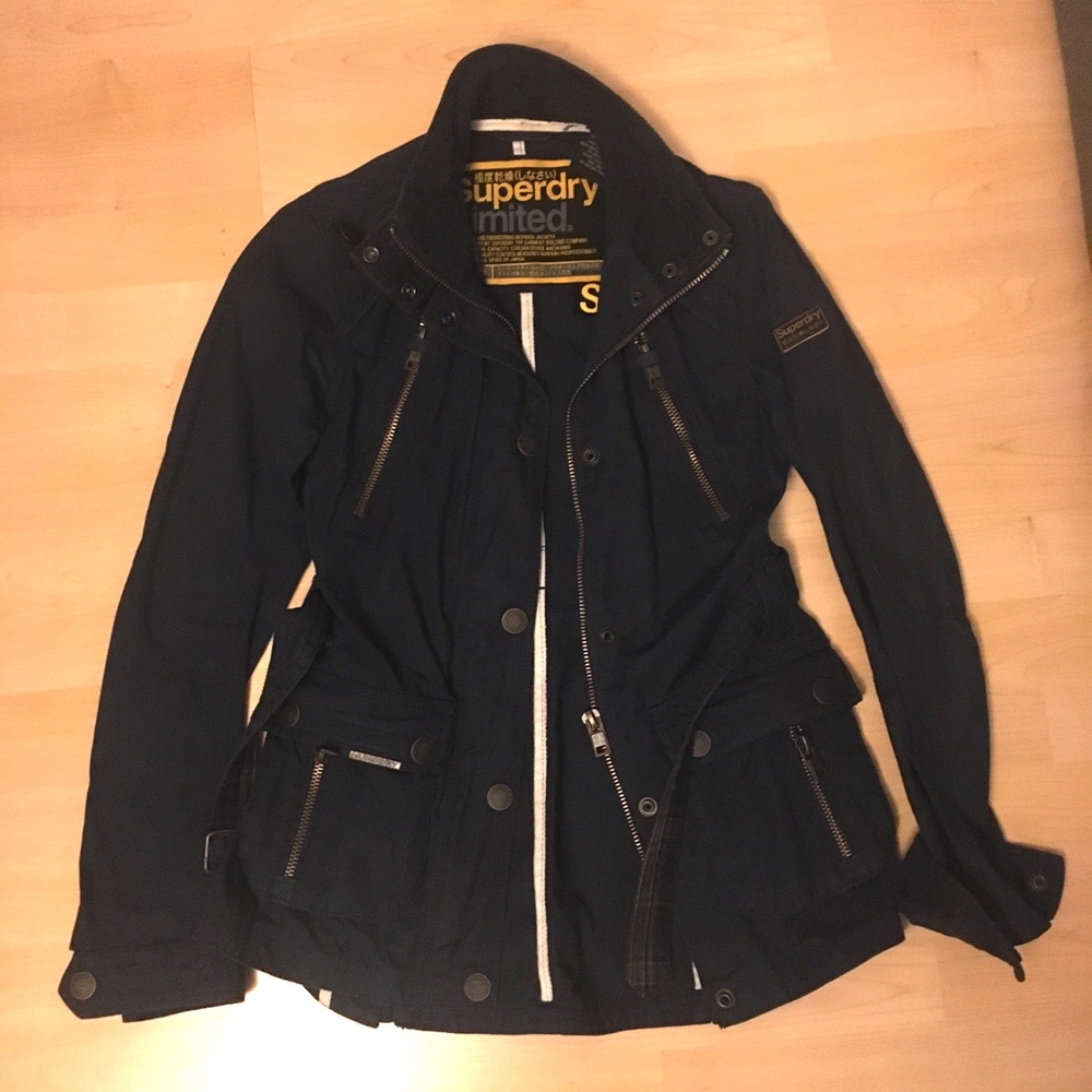 Superdry Carburetor Coat / Jacket, Dark Blue
